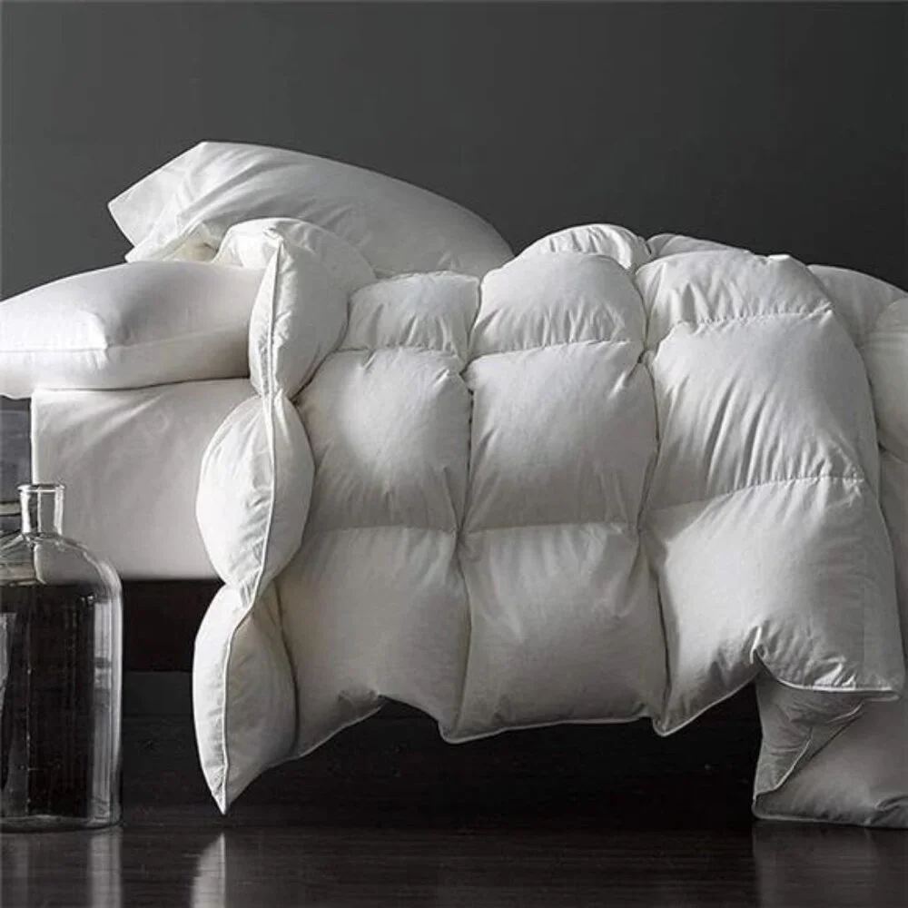 Premium Feathers Down Duvet Insert Comforter King Size All Season Warmth White